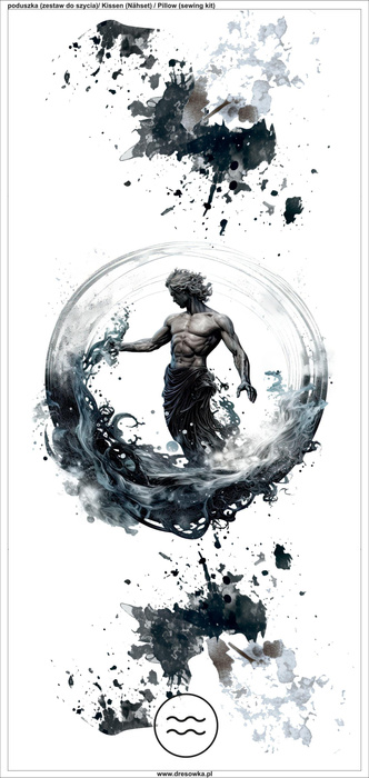 KISSEN 45x45 - AQUARIUS - Baumwoll Webware - Nähset