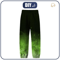 CHILDREN'S SOFTSHELL TROUSERS (YETI) - SPECKS (green) / black (122/128)