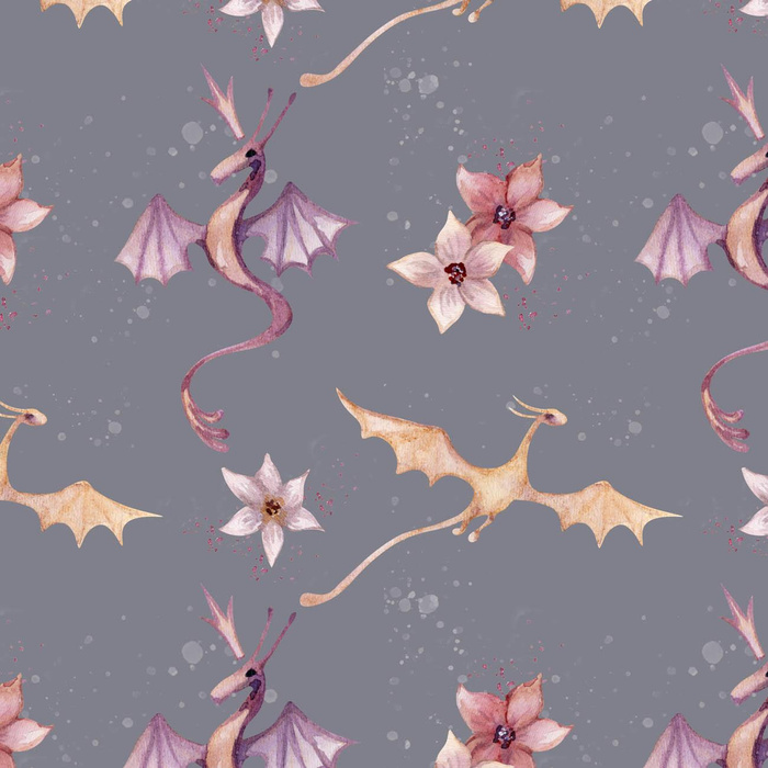 DRAGON FLIGHTS PAT. 2 - Cotton woven fabric