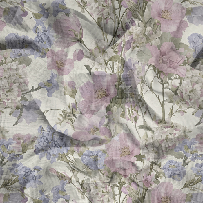 PASTEL FLOWERS WZ. 23 - Baumwoll Musselin