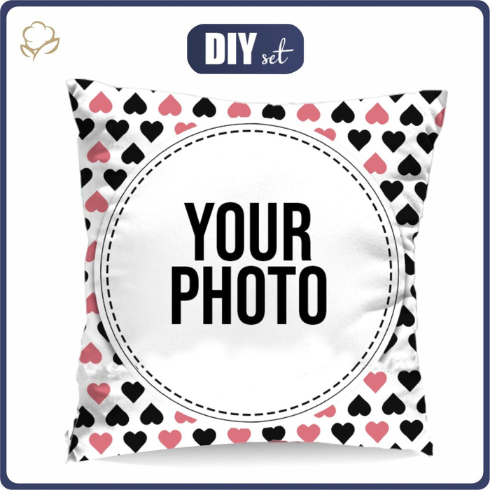 PILLOW 45X45 - WITH OWN PRINT 5 - Panama 220g - sewing set
