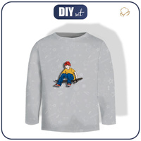 LONGSLEEVE - NOEL (SKATER) / grau - Single Jersey