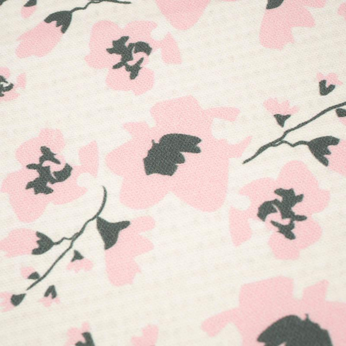 CUSHION PANEL - PAINTED FLOWERS/ rose quartz- HOME DECOR PREMIUM 