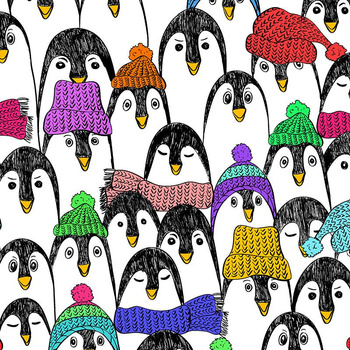 PENGUINS IN SCARVES - Panama 220g