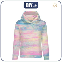 CLASSIC WOMEN’S HOODIE (POLA) - RAINBOW OCEAN pat. 5 - looped knit fabric