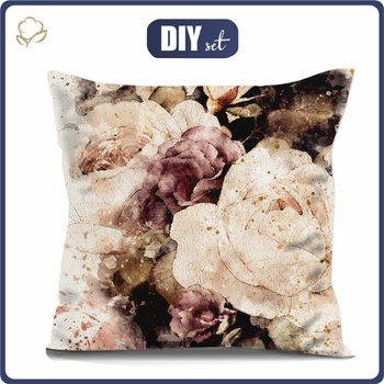 PILLOW 45X45 - WATERCOLOR FLOWERS PAT. 4 - sewing set