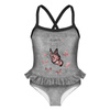 Girl's swimsuit - ALWAYS BEAUTIFUL (GLITTER BUTTERFLIES) / ACID WASH GREY 146-152