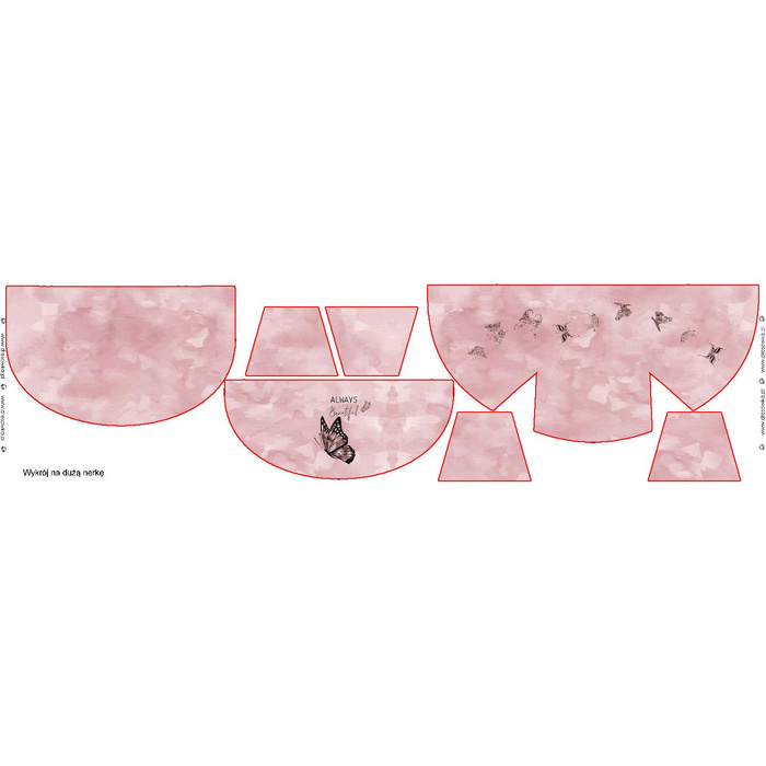 HÜFTTASCHE - ALWAYS BEAUTIFUL (GLITTER SCHMETTERLINGE) / CAMOUFLAGE m. 2 (rosenquarz) - groß