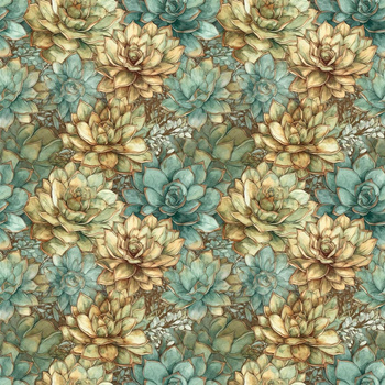 SUCCULENT PLANTS PAT. 2 - Waterproof woven fabric
