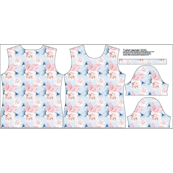 WOMEN’S T-SHIRT - RETRO FLOWERS pat. 4 - single jersey