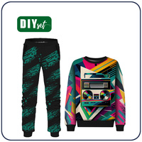 Jogginganzug für Kinder (MILAN) - RETRO MUSIC - Nähset (134/140)