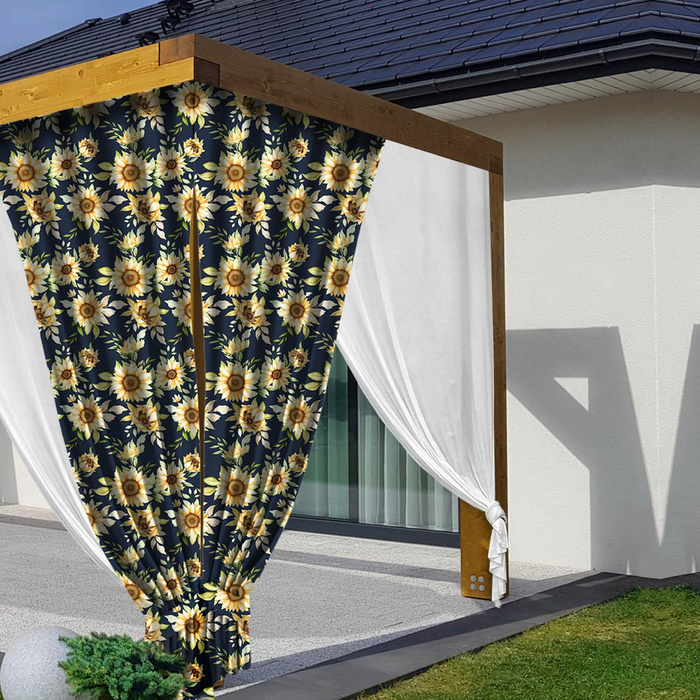 SŁONECZNIKI WZ. 5 / granatowy (Sunflower)