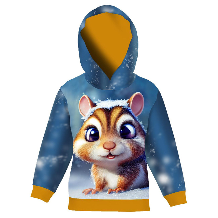 KINDER HOODIE (ALEX) - ANIMIERTE EICHHÖRNCHEN - Nähset (122/128)