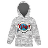KID'S HOODIE (ALEX) - COMIC BOOK / yeah (blue - red) - sewing set