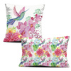 DECORATIVE PILOWS - HUMMINGBIRDS AND FLOWERS