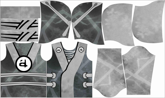 BLACK NINJA HOODIE (ALEX) - sewing set