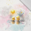 DUCKIE RAIN WZ. 3 - panel (60cm x 50cm)   Baumwoll Webware
