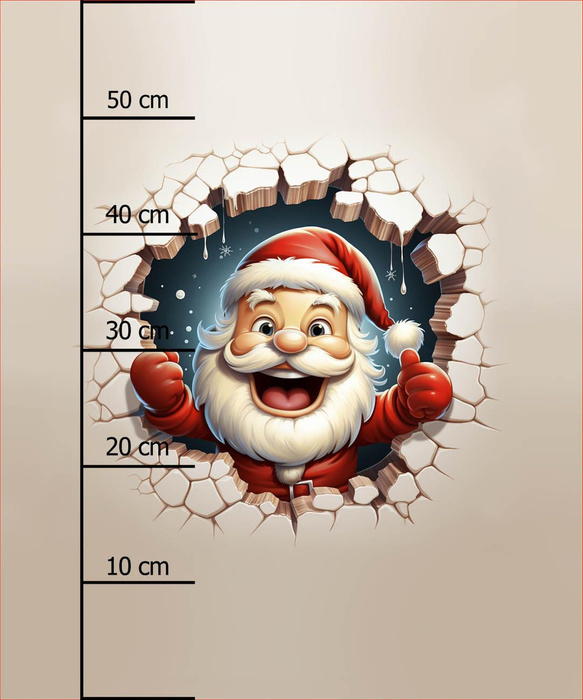 HAPPY SANTA - panel (60cm x 50cm) teplákovina