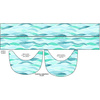 Peaked headband - WAVES No. 2 / light blue