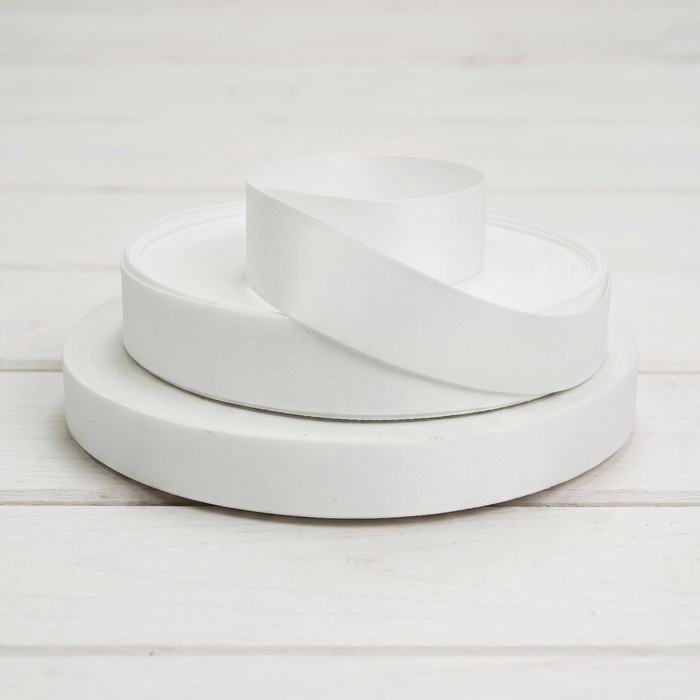 Glattes Band weiß - Choice of sizes