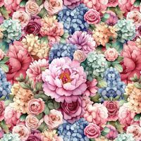 FLOWERS M. 3 - schnelltrocknende Webware