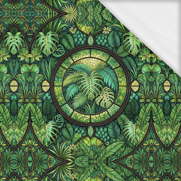 Stained Garden wz. 13 - panel (60cm x 50cm)- single jersey z elastanem ITY
