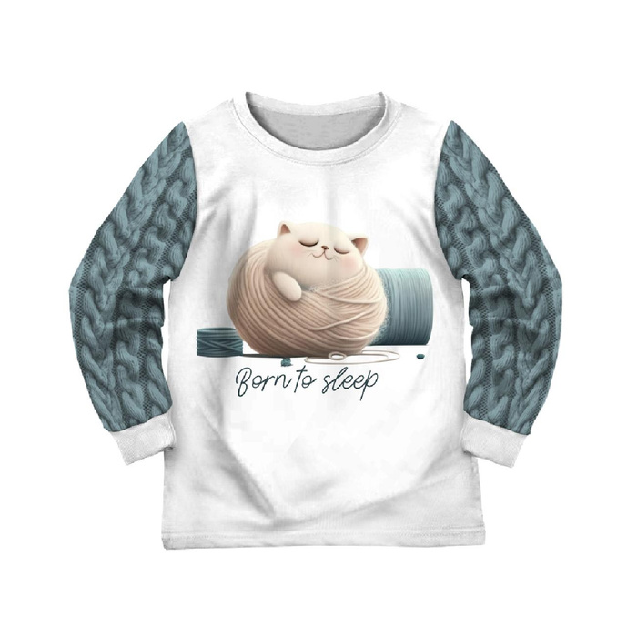 PIŻAMA DZIECIĘCA " MIKI" - SLEEPING CAT - zestaw do uszycia (98/104)