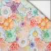PASTEL FLOWERS WZ. 20 - lekka dzianina drapana