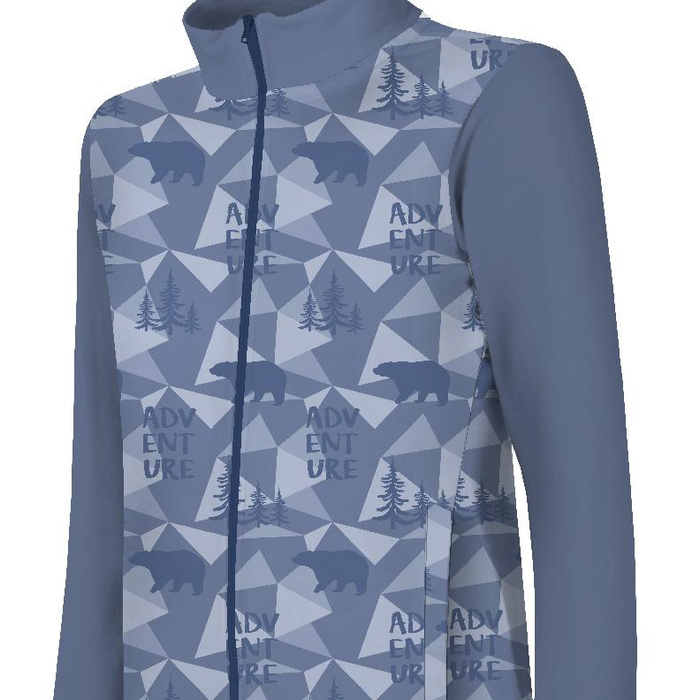 DZIECIĘCA BLUZA SPORTOWA (MAX) - NIEDŹWIEDZIE (adventure) - dzianina funkcyjna (146/152)