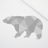MEN’S HOODIE - GEOMETRIC BEAR (ADVENTURE)  / white - sewing set L