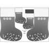 Christmas Stocking Set - SNOWFLAKES / grey