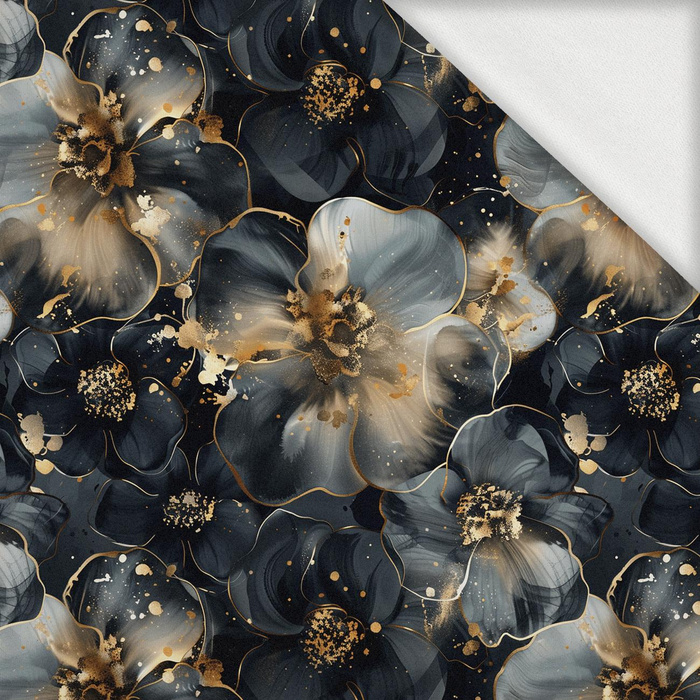FLOWERS wz.58 - looped knit fabric with elastane ITY