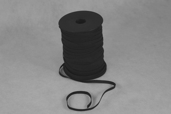 Gummiband glatt Breite - 10mm SCHWARZ