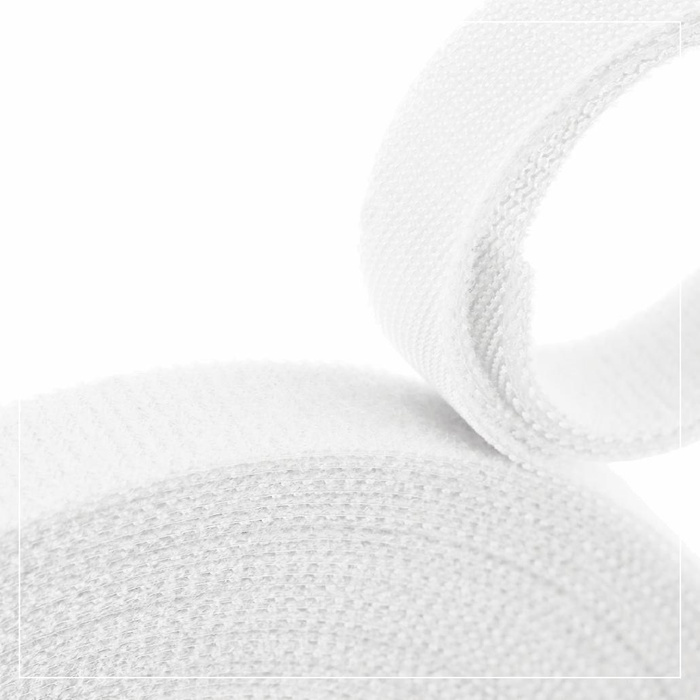 Suchý zip samolepící  20mm bílý komplet 501