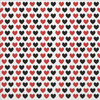 CUSHION PANEL - RED-BLACK HEARTS - HOME DECOR PREMIUM