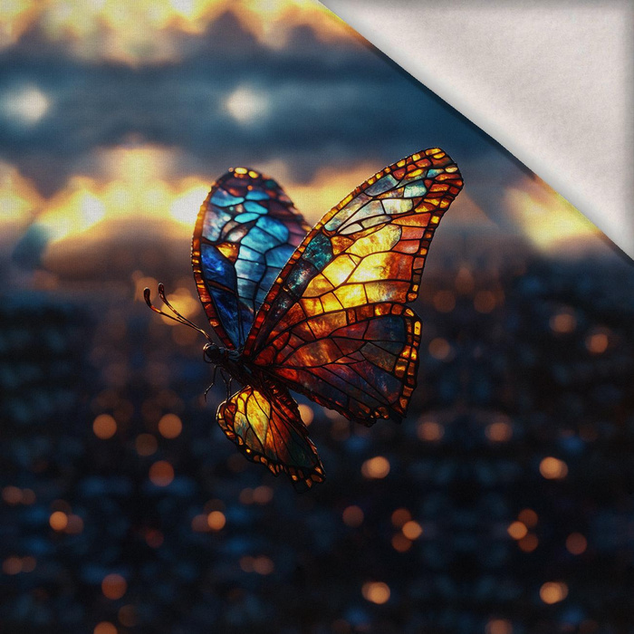 STAINED GLASS WZ.7 - Panel (75cm x 80cm) teplákovina počesaná s elastanem ITY