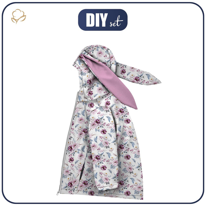 KINDERJACKE BUNNY (ZOE) - AQUARELL-STRAUß Ms. 2 - Nähset (134/140)