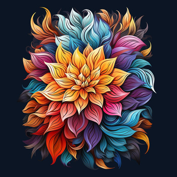 BOUQUET OF FLOWERS WZ.6 - PANEL (60cm x 50cm)