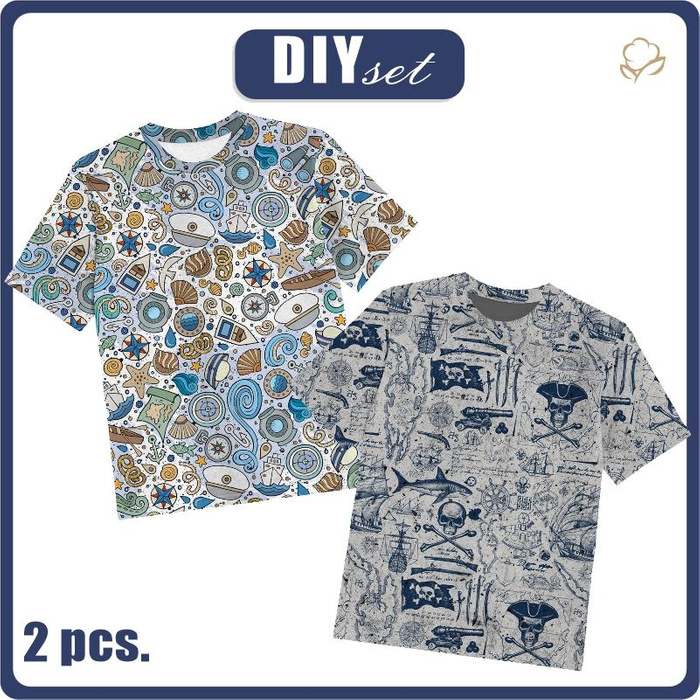 2-PACK - DĚTSKÉ TRIČKO - V MOŘI - Sada šití (104/110)