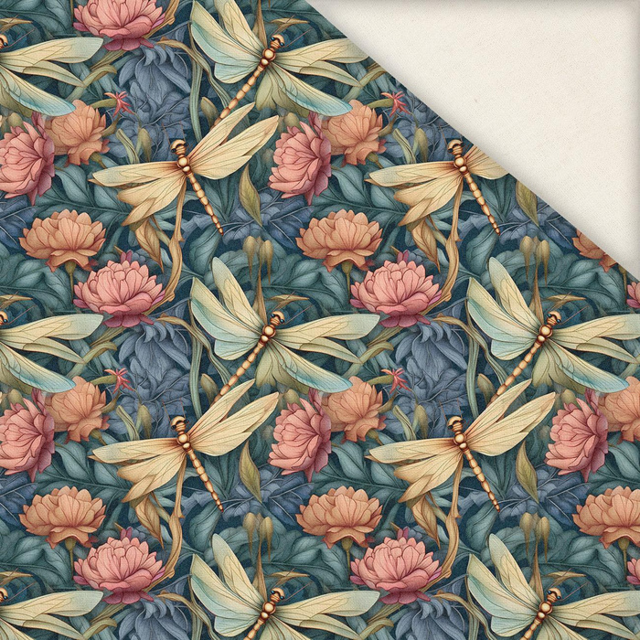 Butterfly & Flowers wz.11- Slub Weave