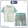 CHILDREN'S PAJAMAS "ADA" - SEA HORSES pat. 2 - Bamboo Single Jersey with elastan (122/128)