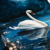 GOTHIC SWAN - panel (60cm x 50cm)