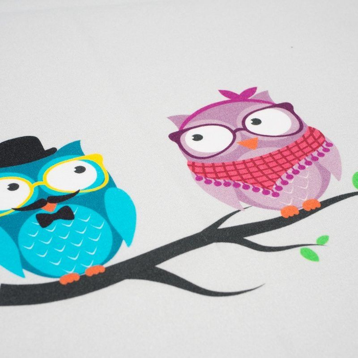 TWO OWLS / grey - panel looped knit