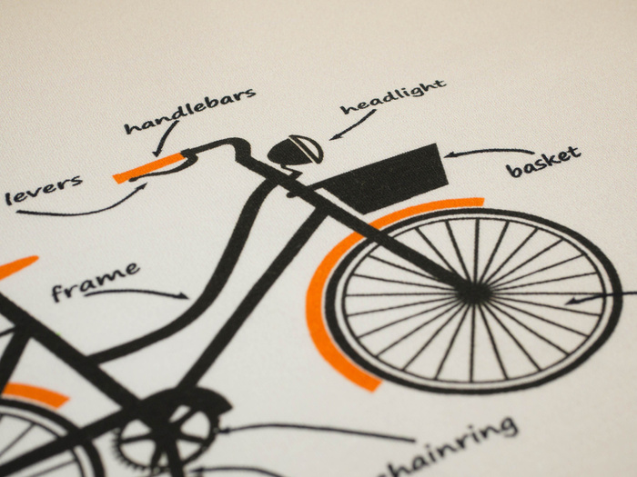 BIKE / beige - panel, looped knit 