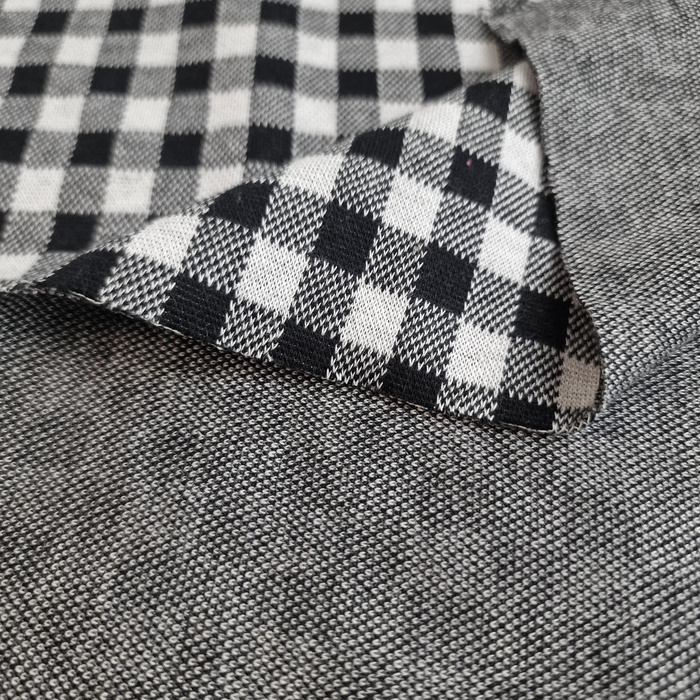 CHECK schwarz und weiß - Jacquard