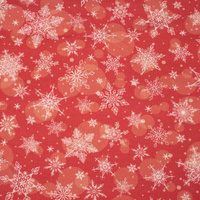 SCHNEEFLOCKEN MST. 2 / rot - bio single jerset mit Elastan  Sommersweat