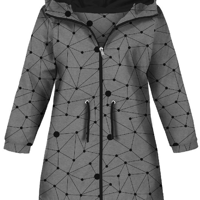 DĚTSKÁ BUNDA PARKA (ARIEL) - Pavučinové / eko melír - softshell (134-140)
