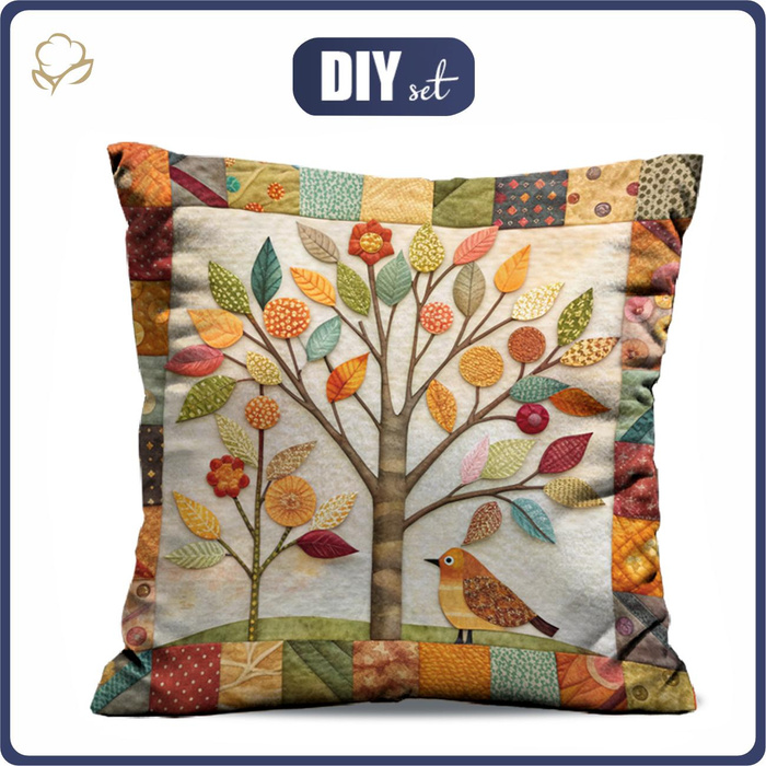 PODUSZKA 45X45 - BATIK 7 - welur tapicerski - zestaw do uszycia