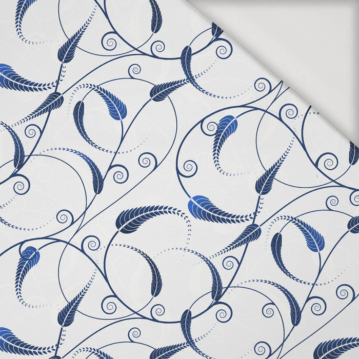 LEAVES pat. 5 (classic blue) - Viscose jersey