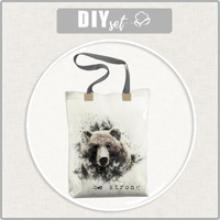 SHOPPER BAG - BE STRONG (BE YOURSELF) - Waterproof woven fabric - sewing set